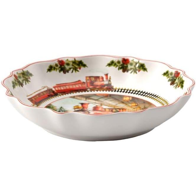 imageVilleroy ampamp Boch Annual Christmas Edition Collection Small Bowl Premium Porcelain Nostalgic Christmas Motif 65 x 125 in 5 oz Capacity WhiteColorful
