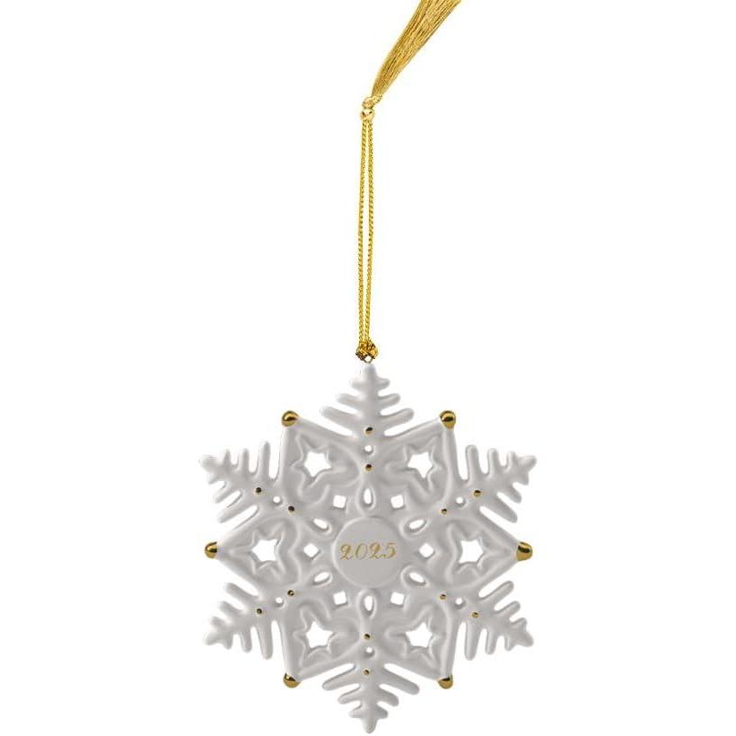 imageVilleroy ampamp Boch Christmas Classics Collection Christmas Snowflake Shaped Ornament Premium Porcelain Collectors Edition Date 2025