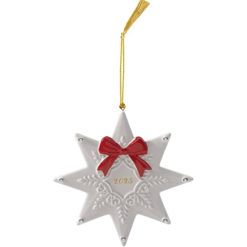 imageVilleroy ampamp Boch Christmas Classics Collection Christmas Star Shaped Ornament Premium Porcelain Collectors Edition Date 2025