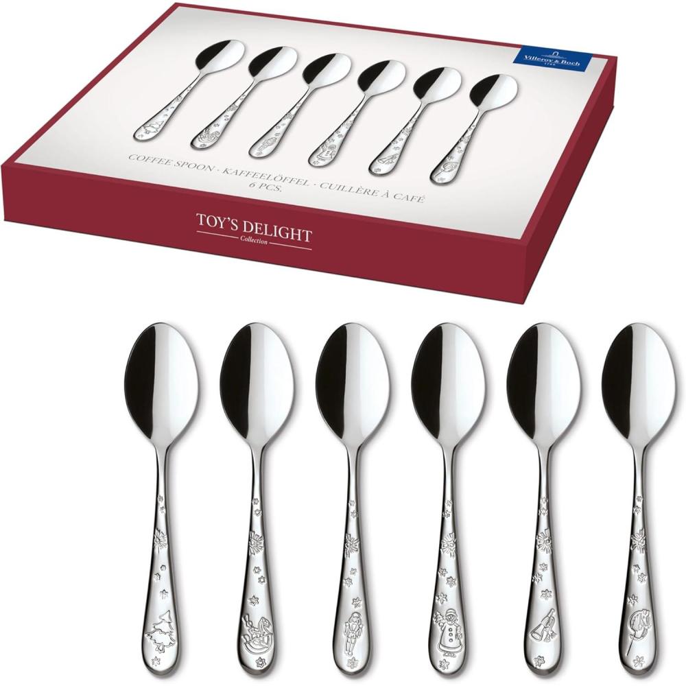 imageVilleroy ampamp Boch Toys Delight Coffee Spoon Cutlery Set for 6 People 6 Pieces DishwasherSafe 1810 Stainless Steel Spoon Set