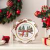 imageVilleroy ampamp Boch Annual Christmas Edition Collection Salad Plate Premium Porcelain Nostalgic Christmas Motif 925 in WhiteColorful