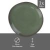 imageVilleroy ampamp Boch Lave Vert Salad Plate Earthenware Dishwasher and Microwave Safe Plate for Cakes Breakfast ampamp Snacks in a Pottery Look Reactive Glaze 925 in Diameter Green