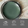 imageVilleroy ampamp Boch Lave Vert Salad Plate Earthenware Dishwasher and Microwave Safe Plate for Cakes Breakfast ampamp Snacks in a Pottery Look Reactive Glaze 925 in Diameter Green