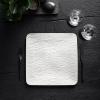 imageVilleroy ampamp Boch Manufacture Rock Blanc Square Gourmet Serving Plate Premium Porcelain Made in Germany Dishwasher Safe White 1275 x 5 in