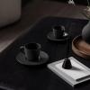 imageVilleroy ampamp Boch Manufacture Rock Coffee Saucer Rustic Premium Porcelain Fresh Black Dishwasher Safe