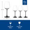 imageVilleroy ampamp Boch Manufacture Rock Red Goblet Set of 4 Crystal Wine Glasses in Exciting Black Dishwasher SafeModern