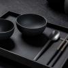 imageVilleroy ampamp Boch Manufacture Rock Small Rice Bowl Premium Porcelain Made in Germany 675 oz Matte Black