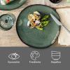 imagelike by Villeroy ampamp Boch Lave Vert Dinner Plate Premium Porcelain Earthenware Handmade Look and Reactive Glaze 11 in Diameter Dishwasher and Microwave Safe  Green