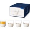 imageVilleroy ampamp Boch  Manufacture Rock Blanc Shot Glass Set 4 pcs Set of Drinking Glasses for Shots and Liqueurs 125 oz Crystal Matte White Slate Look