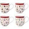 imageVilleroy ampamp Boch Toys Delight Anniversary Christmas Collection Mug Set of 4 1 Each of Santa Nutcracker Locomotive and Rocking Horse Premium Porcelain 4piece Assorted Set Large 13 oz Capacity