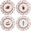 imageVilleroy ampamp Boch Toys Delight Anniversary Christmas Collection Plate Set of 4 1 Each of Santa Nutcracker Locomotive and Rocking Horse Premium Porcelain 4piece Assorted Set 95 x 1 in