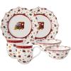 imageVilleroy ampamp Boch Toys Delight Christmas Collection Breakfast Set for 2 Locomotive Premium Porcelain 6piece Set Plates Bowls Mugs