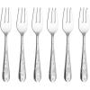 imageVilleroy ampamp Boch Toys Delight Collection Cake Forks Set of 6 1810 Stainless Steel Flatware with Christmas Design Engraving 625 in
