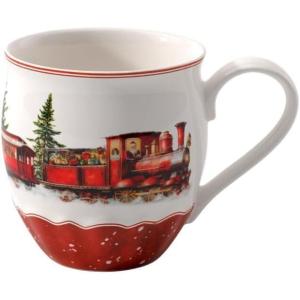 imageVilleroy ampamp Boch Annual Christmas Edition Collection Mug Premium Porcelain Nostalgic Christmas Motif 575 x 4 in 1275 oz Capacity WhiteColorfulWhiteColorful