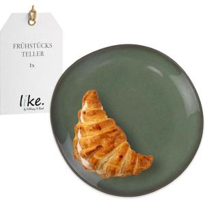 imageVilleroy ampamp Boch Lave Vert Salad Plate Earthenware Dishwasher and Microwave Safe Plate for Cakes Breakfast ampamp Snacks in a Pottery Look Reactive Glaze 925 in Diameter Green