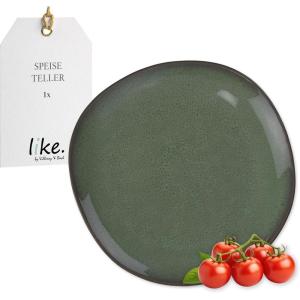 imagelike by Villeroy ampamp Boch Lave Vert Dinner Plate Premium Porcelain Earthenware Handmade Look and Reactive Glaze 11 in Diameter Dishwasher and Microwave Safe  Green