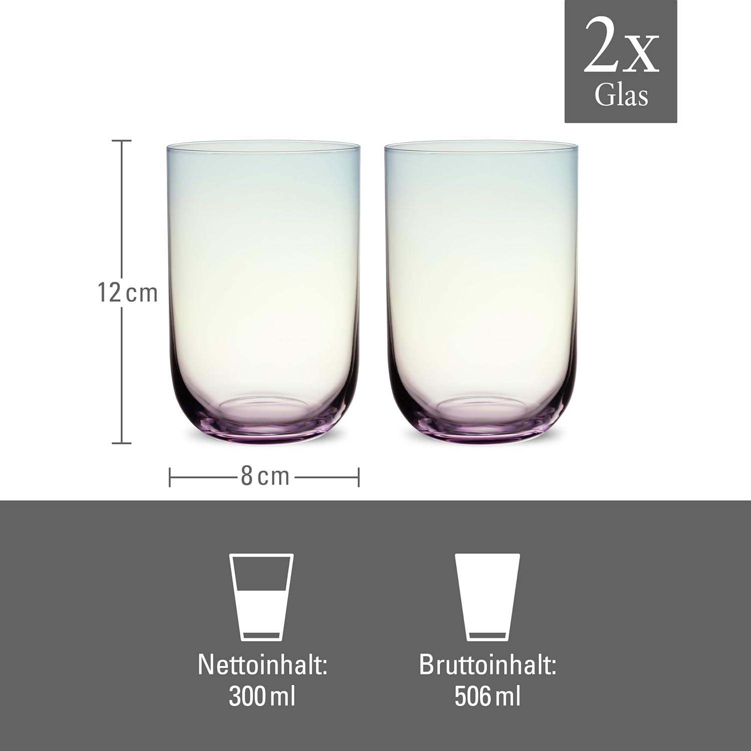 imagelike by Villeroy ampamp Boch Like Pearl WaterJuice Tumbler Set of 2 Crystal Glass with Pearl Coloring Effect 675 ozPearl