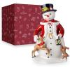 imageVilleroy ampamp Boch Christmas Toys Memory Snowman 95x9x14 in Hard Porcelain MultiColor Hand PaintedColorful