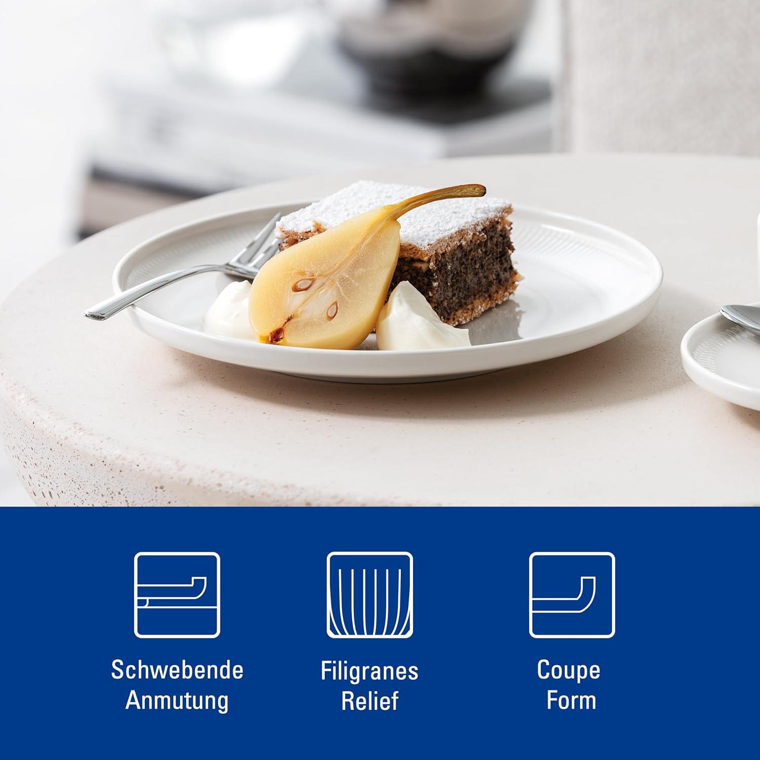 imageVilleroy ampamp Boch  Afina Dinner Plate Made of Premium Porcelain Plate for Main Courses Made in Germany Dishwasher and Microwave Safe 105 in diameter Stackable Rich Creamy WhiteBreakfast Plate