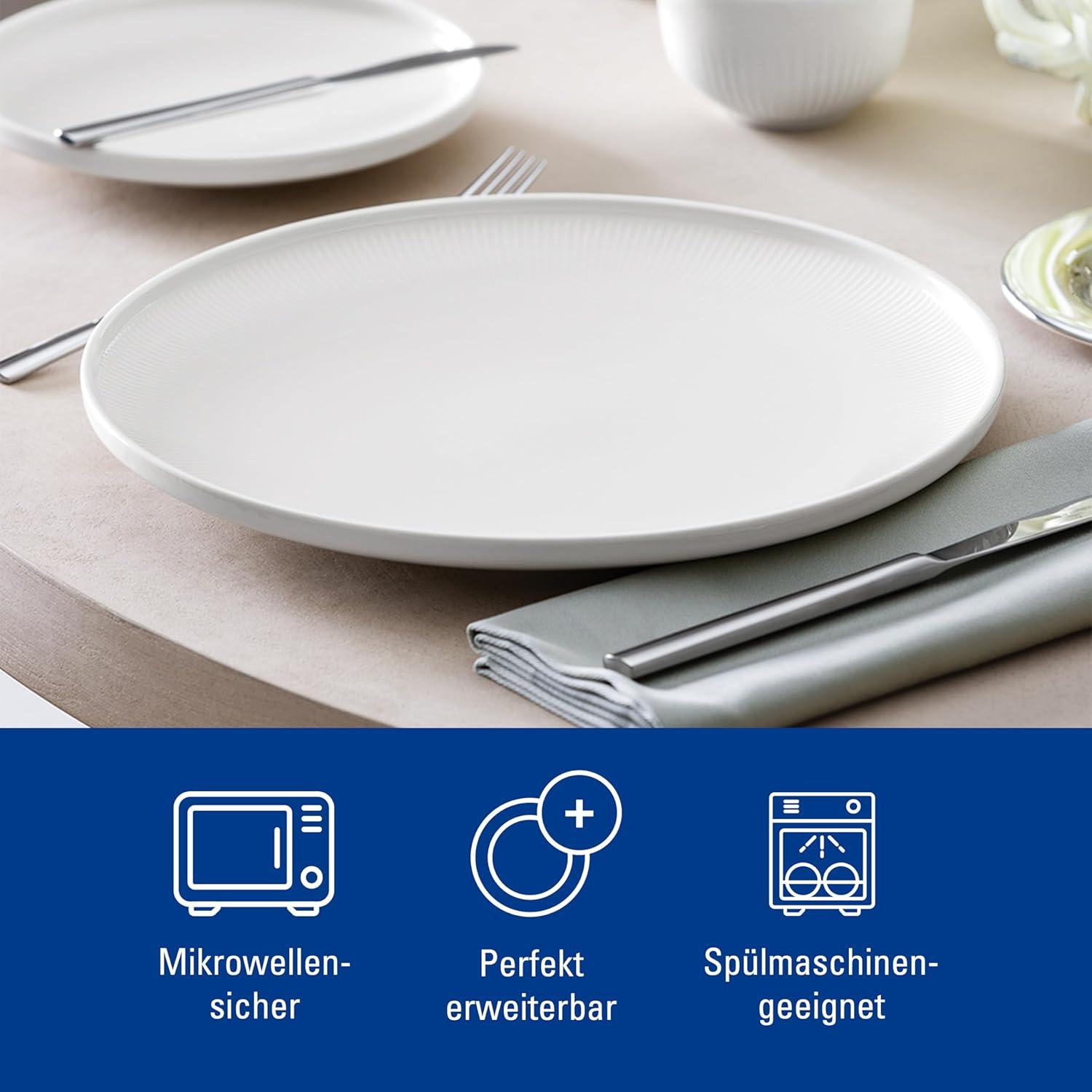 imageVilleroy ampamp Boch  Afina Dinner Plate Made of Premium Porcelain Plate for Main Courses Made in Germany Dishwasher and Microwave Safe 105 in diameter Stackable Rich Creamy WhiteContemporary