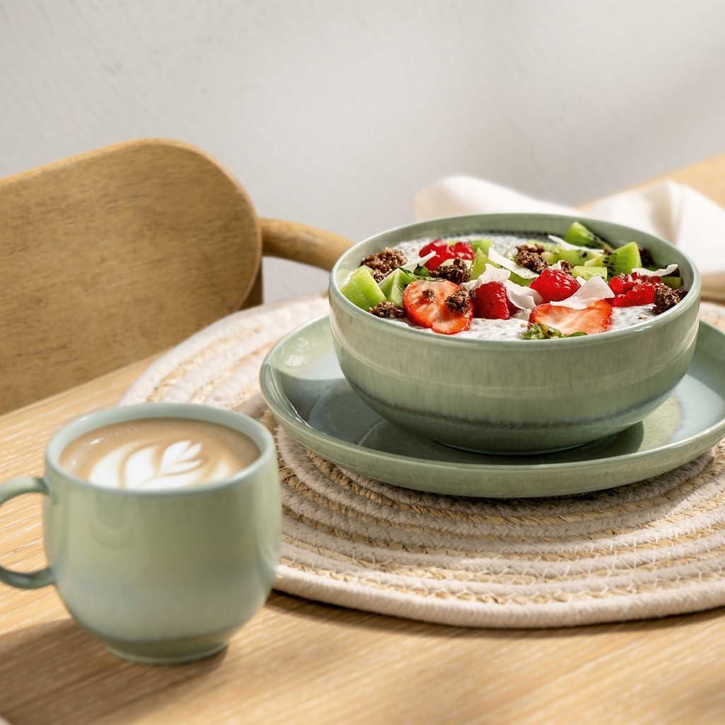 imagelike by Villeroy ampamp Boch Perlemor Alga BreadBreakfast Plate Premium Porcelain Made in Germany Perfect for Bread Snacks or Dessert Dishwasher and Microwave Safe 8 x 8 x 1 in Green