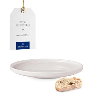 imageVilleroy ampamp Boch  Afina Dinner Plate Made of Premium Porcelain Plate for Main Courses Made in Germany Dishwasher and Microwave Safe 105 in diameter Stackable Rich Creamy WhiteBread Plate