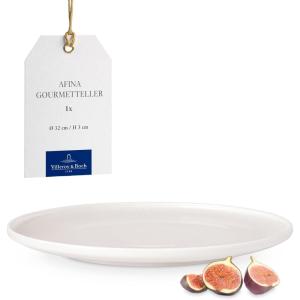 imageVilleroy ampamp Boch  Afina Dinner Plate Made of Premium Porcelain Plate for Main Courses Made in Germany Dishwasher and Microwave Safe 105 in diameter Stackable Rich Creamy WhiteClassic