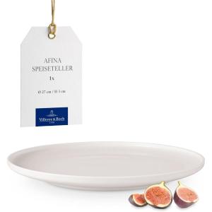imageVilleroy ampamp Boch  Afina Dinner Plate Made of Premium Porcelain Plate for Main Courses Made in Germany Dishwasher and Microwave Safe 105 in diameter Stackable Rich Creamy WhiteContemporary