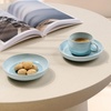 image:imageLike by Villeroy amp Boch  Perlemor Aqua Espresso Cup Saucer Dimensions Approx 12  12  2 cm Blue DishwasherSafe amp MicrowaveSafe PotteryLook Effect Glaze Premium Porcelain Saucer
