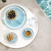 image:imageLike by Villeroy amp Boch  Perlemor Aqua Espresso Cup Saucer Dimensions Approx 12  12  2 cm Blue DishwasherSafe amp MicrowaveSafe PotteryLook Effect Glaze Premium Porcelain Saucer