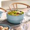image:imageLike by Villeroy amp Boch  Perlemor Aqua Serving Bowl Dimensions Approx 225  225  125 cm Blue DishwasherSafe amp MicrowaveSafe PotteryLook Effect Glaze Premium Porcelain Serving Bowl