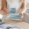 image:imagelike by Villeroy amp Boch Perlemor Aqua CoffeeCup Premium Porcelain Dishwasher and Microwave Safe 9 oz Capacity 475 x 35 x 25 in Blue