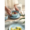 image:imagelike by Villeroy amp Boch Perlemor Aqua Collection Salad Plate Dishwasher amp Microwave Safe PotteryLook Effect Glaze Premium Porcelain Plate 925 x 1 in Blue