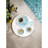 image:imagelike by Villeroy amp Boch Perlemor Aqua Collection Salad Plate Dishwasher amp Microwave Safe PotteryLook Effect Glaze Premium Porcelain Plate 925 x 1 in Blue
