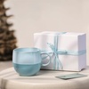 image:imagelike by Villeroy amp Boch Perlemor Aqua Mug with Handle Dimensions Approx 125 x 95 x 85 cm Blue Dishwasher Safe amp Microwave Safe Pottery Effect Glaze Premium Porcelain Handle Mug