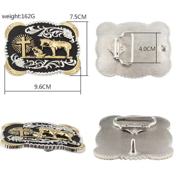 TOPACC Genuine Leather Western Belts for Womens Mens Cowboy Cowgirl Country Rodeo Buckle Belt Jeans Pants DressesGenuine Leather01