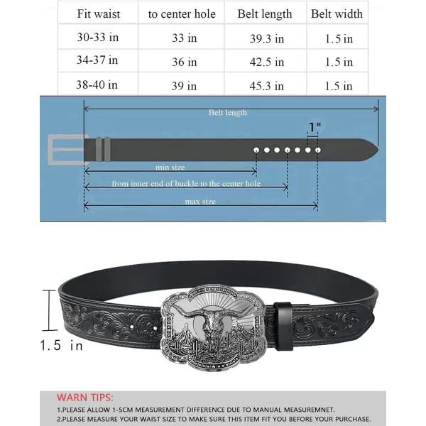 TOPACC Genuine Leather Western Belts for Womens Mens Cowboy Cowgirl Country Rodeo Buckle Belt Jeans Pants DressesGenuine Leather04