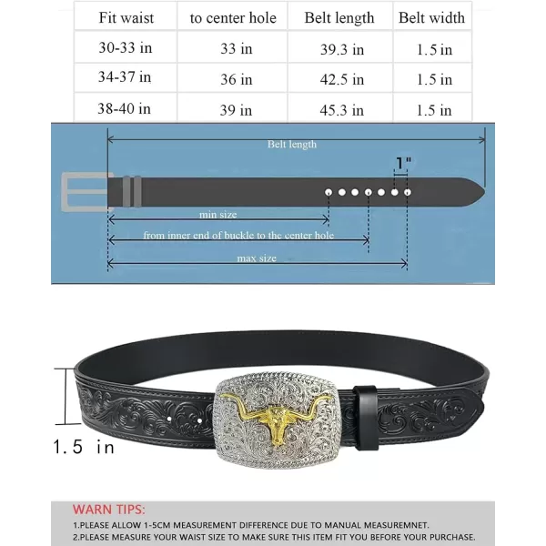 TOPACC Genuine Leather Western Belts for Womens Mens Cowboy Cowgirl Country Rodeo Buckle Belt Jeans Pants DressesGenuine Leather11