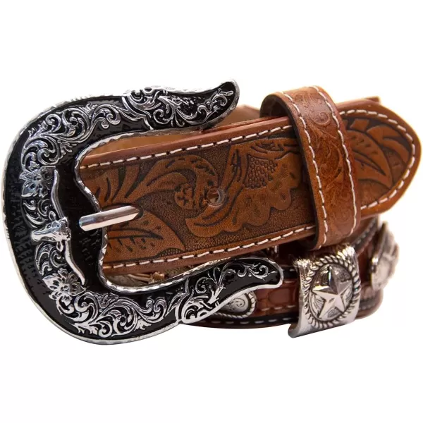 TOPACC Genuine Leather Western Belts for Womens Mens Cowboy Cowgirl Country Rodeo Buckle Belt Jeans Pants DressesGenuine Leather13