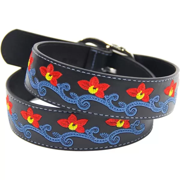 TOPACC Girls Western Belts for Women Flower Embroidered Belt Bohemian Vintage Cowgirl Belt for Jeans Pants CasualRed