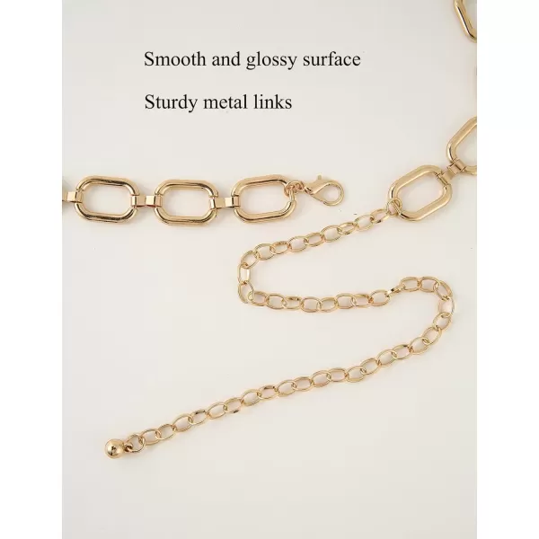 TOPACC Metal Link Chain Belt for Women Waist Chains Chunky Thick Chain Belt for Dresses JeansBelt Fashion1