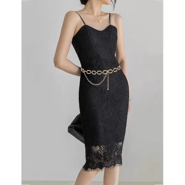 TOPACC Metal Link Chain Belt for Women Waist Chains Chunky Thick Chain Belt for Dresses JeansBelt Fashion1