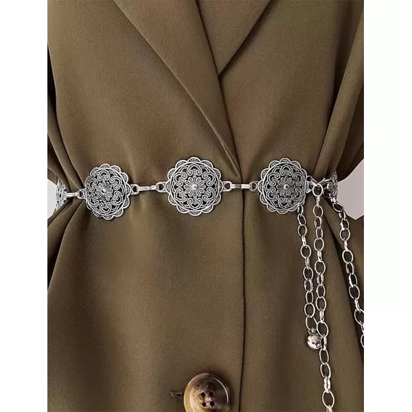 TOPACC Metal Link Chain Belt for Women Waist Chains Chunky Thick Chain Belt for Dresses JeansBelt Fashion10