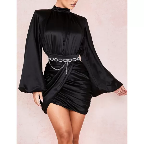 TOPACC Metal Link Chain Belt for Women Waist Chains Chunky Thick Chain Belt for Dresses JeansBelt Fashion2