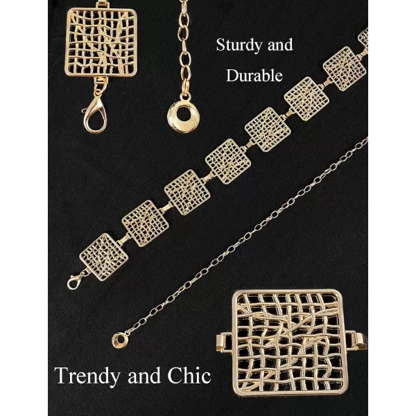 TOPACC Metal Link Chain Belt for Women Waist Chains Chunky Thick Chain Belt for Dresses JeansBelt Fashion25