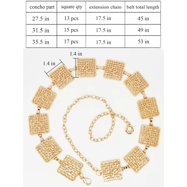 TOPACC Metal Link Chain Belt for Women Waist Chains Chunky Thick Chain Belt for Dresses JeansBelt Fashion25