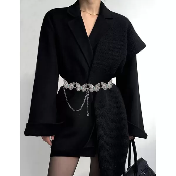 TOPACC Metal Link Chain Belt for Women Waist Chains Chunky Thick Chain Belt for Dresses JeansBelt Fashion3