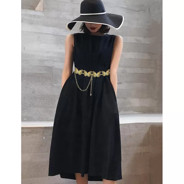 TOPACC Metal Link Chain Belt for Women Waist Chains Chunky Thick Chain Belt for Dresses JeansBelt Fashion4
