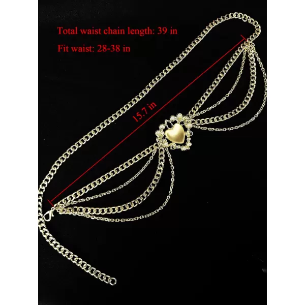 TOPACC Metal Link Chain Belt for Women Waist Chains Chunky Thick Chain Belt for Dresses JeansBelt Fashion5