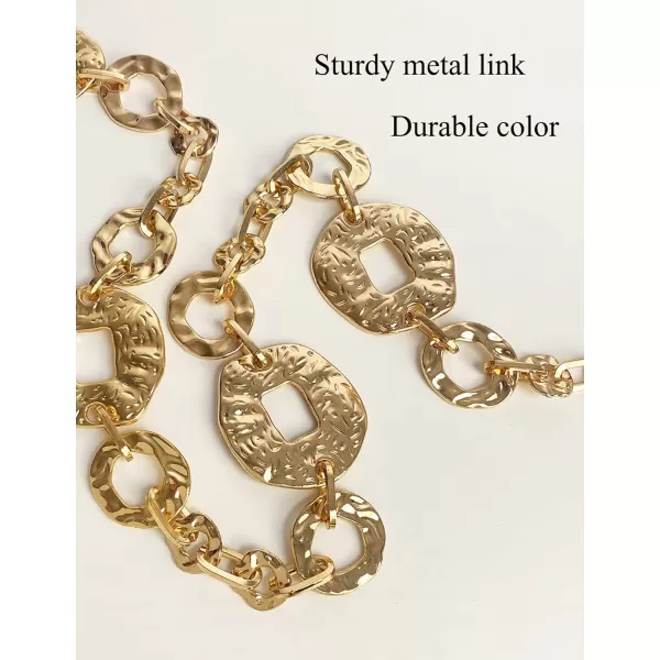 TOPACC Metal Link Chain Belt for Women Waist Chains Chunky Thick Chain Belt for Dresses JeansBelt Fashion7